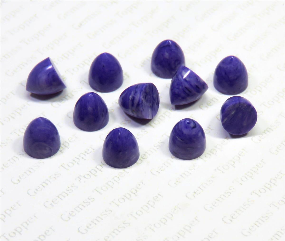 Charoite 4x4 mm Bullet Cabochon